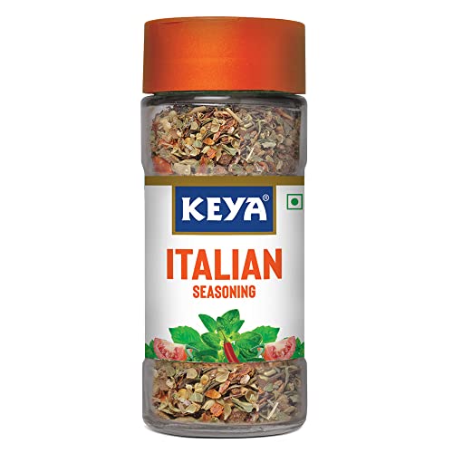 Keya Italian Seasoning, All Natural & Healthy Italian Spice Blend For Pizza, Pasta| Glass Bottle | Premium Herbs And Spices 35Gm