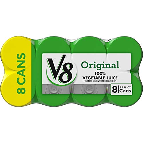 V8 Original 100% Vegetable Juice, 5.5 oz. Can, 8 Count
