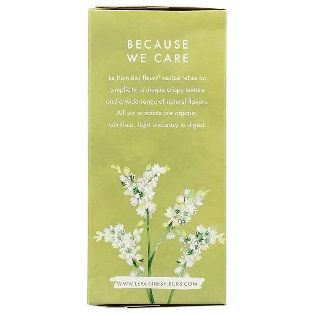 Le Pain des Fleurs Organic Buckwheat Crispbread, Pack of 6, 4.4 Ounces