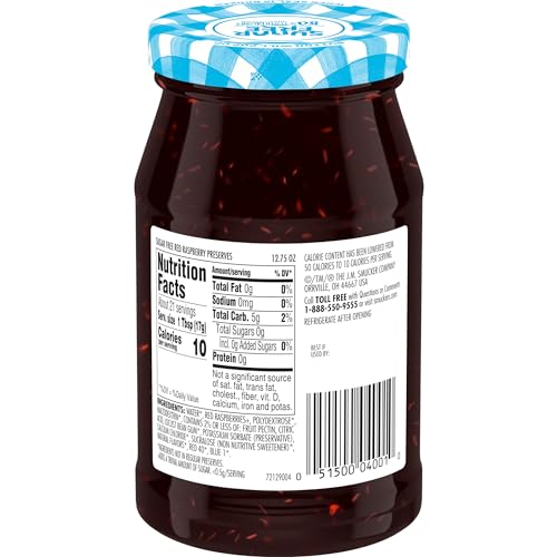 Smuckers Sugar Free Red Raspberry Preserves, 12.75 Ounces