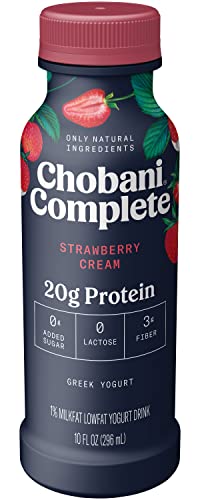 Chobani 20g Low-Fat Greek Yogurt Drink Strawberries & Cream 10 fl oz