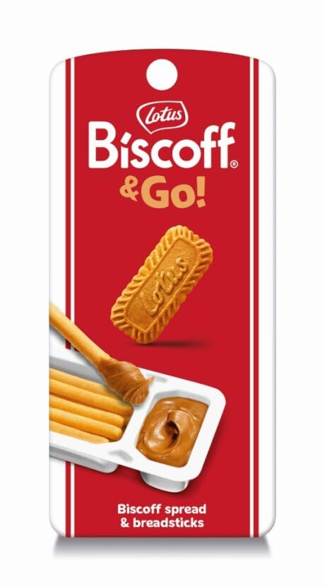 Lotus Biscoff & Go, Cookie Butter And Breadsticks Snack Pack, Non Gmo + Vegan, 1.6 Oz (Pack Of 8)