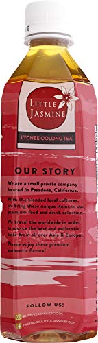 LITTLE JASMINE Lychee Oolong Tea, 16.9 Fl Oz, Pack of 12, Refreshing Flavor, Caffeine Free, Perfect for Iced Tea