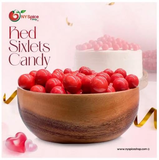 NY Spice Shop Red Sixlets Candy - 3 Pound Bulk Chocolate Candy Balls for Parties and Gifts