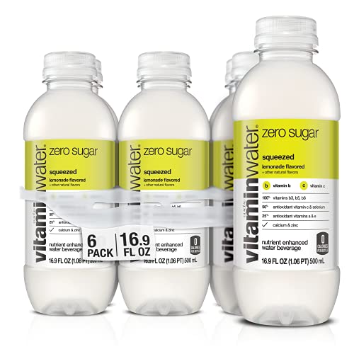 vitaminwater zero Squeezed, 16.9 fl oz, 6 Pack
