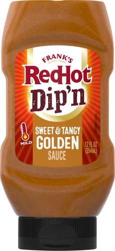 Franks RedHot Dipn Sweet & Tangy Golden Sauce, 12 fl oz (Pack of 2)