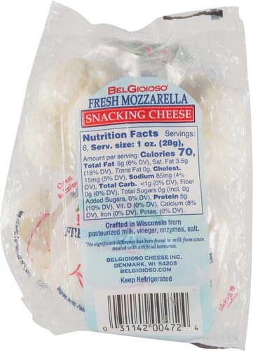 Belgioioso, Fresh Mozzarella Snacking Cheese, 6 oz