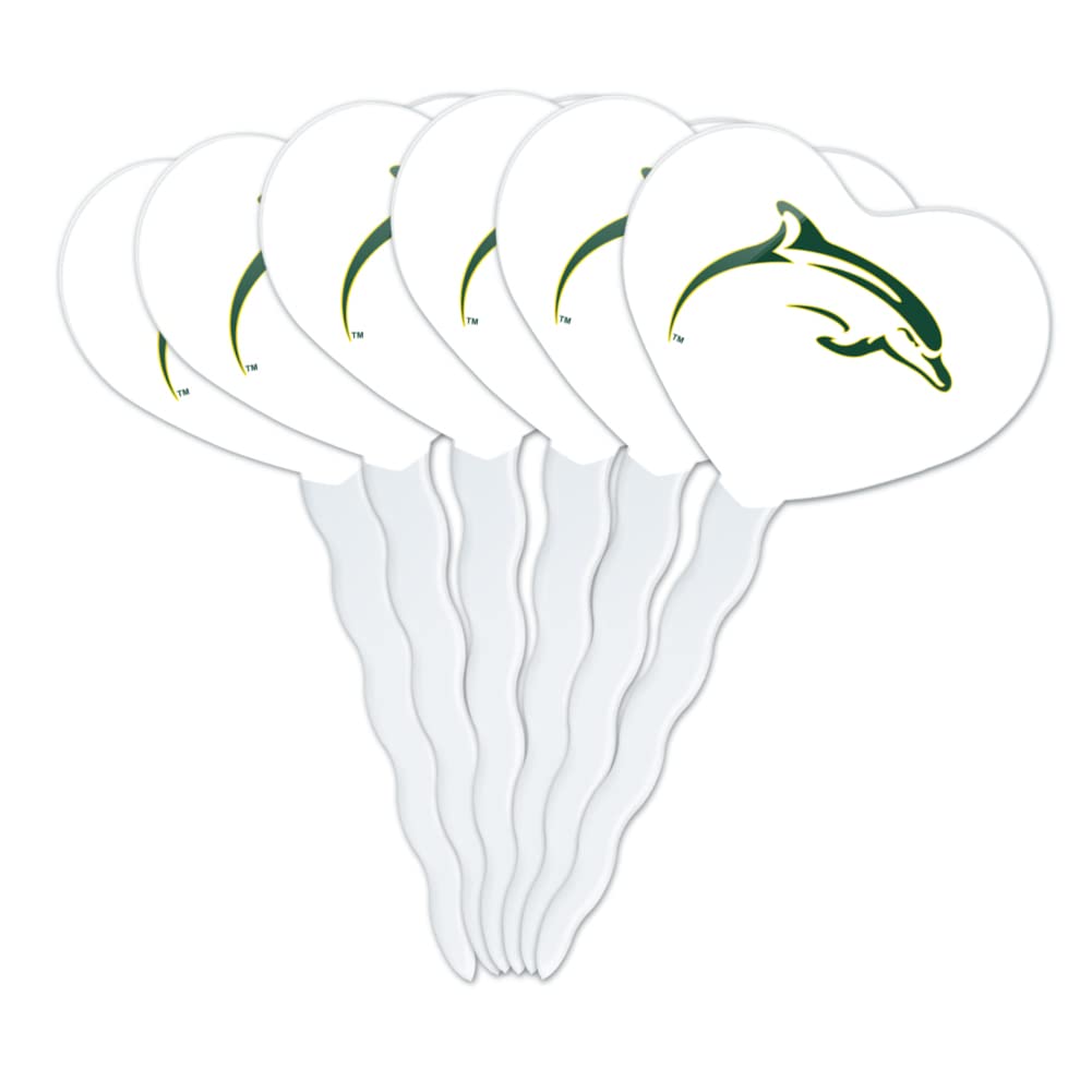 GRAPHICS & MORE Cupcake Picks Set of 6, Acrylic, Heart Love Design, Le Moyne College, One Size