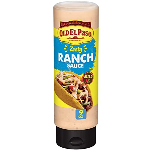 Old El Paso Taco Sauce, Zesty Ranch Sauce, Squeeze Bottle, 9 Oz.
