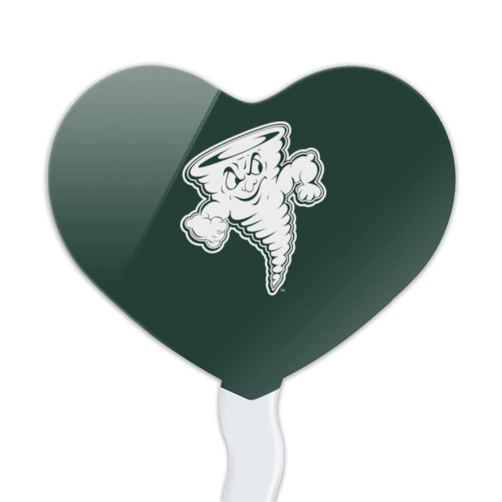 GRAPHICS & MORE Cupcake Picks Set of 6 Acrylic Heart Toppers Lake Erie College Model CUPT.HRT.ACR.6PK.CLCERI500B