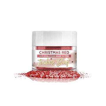 Bakell Edible Glitter Tinker Dust, Christmas Red, 5 Gram, KOSHER Certified, Perfect for Cakes and Cupcakes