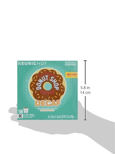 Keurig The Original Donut Shop Decaf Coffee K-Cups, 18 Count, Multi/None, Model 01802