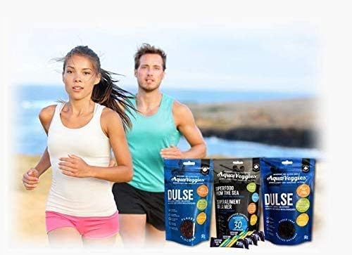 Aqua Veggies Organic Atlantic Dulse Whole Leaf - Hand-Harvested & Sun-Dried From Bay Of Fundy - Rich In Iodine, B6, B12, Iron, P