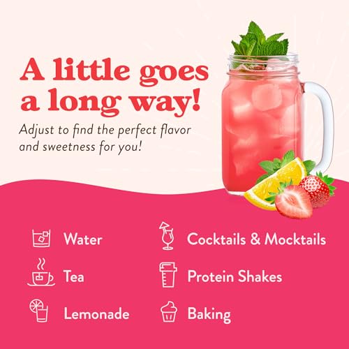 Jordan'S Skinny Mixes Sugar Free Syrup, Strawberry Lemonade Flavor, Flavored Water Enhancer, Drink Mix For Ice Tea, Lemonade & M