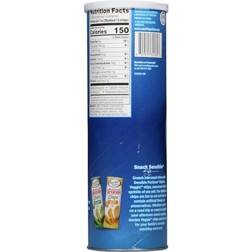 Sensible Portions Stacked Garden Veggie Chips, Sea Salt, 5 Oz (Pack Of 12)