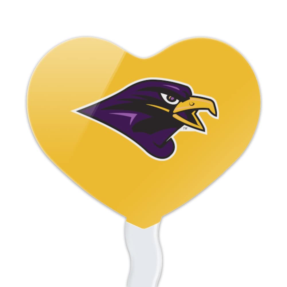 GRAPHICS & MORE Cupcake Picks Set of 6 - Acrylic Heart Decoration - University of Montevallo