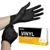 Okiaas Black Disposable Gloves Small, Vinyl Gloves Disposable Latex Free, 5 Mil, 50 Count, For Food Prep, Household Cleaning, Ha