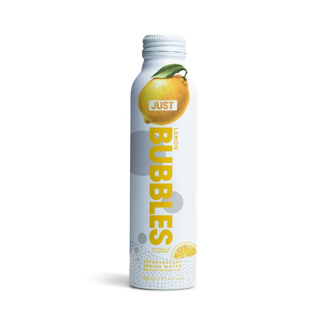 JUST Water Sparkling Spring Water - 100% Mountain-Sourced, Naturally Occurring Minerals, 16.9 Fl Oz, Eco-Friendly Bottle, Pack of 12