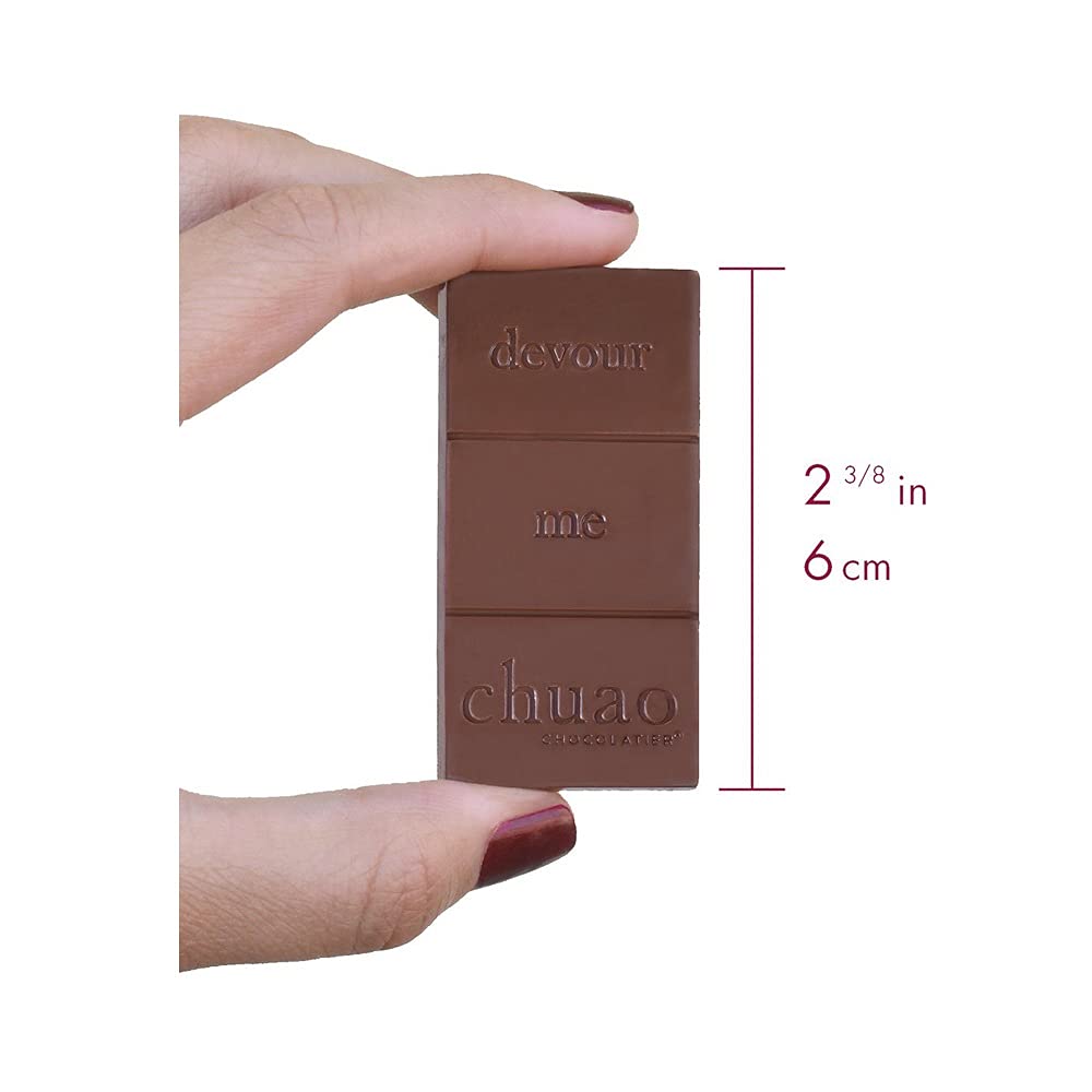 Chuao Chocolatier Milk & Cookies Chocolate Mini Bars, Gourmet, 24 Pack (0.39 oz each)