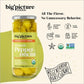Big Picture Organic Pepperoncini/Whole in Jar - Zesty Macedonian Green Peppers for Antipasti Excellence! Whole  Regeneratively Farmed  and Bursting with Nutrients - Net Wt. 12oz (340g)