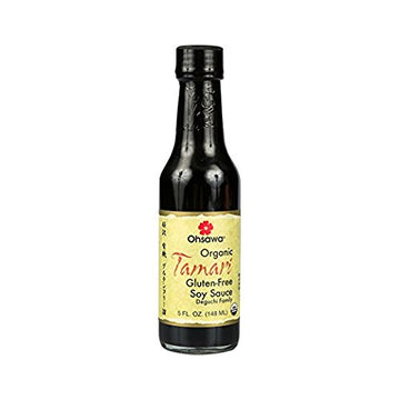Ohsawa Organic Tamari, 100% Wheat Free, Traditionally Brewed in Cedar Kegs for Extra Flavor, Japanese Soy Sauce, Low Sodium, Glu
