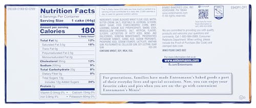 Entenmanns Minis Pound Cakes, Box of Snack Cakes, 9.25 oz, 6 Count