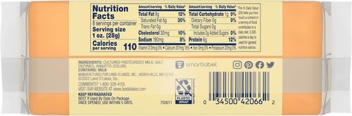 Land O Lakes Medium Cheddar Cheese Chunk, 8 oz block