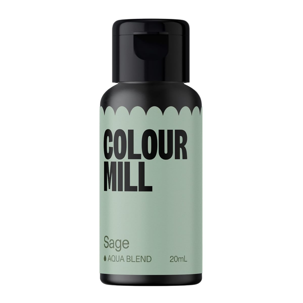 Colour Mill Aqua Blend Food Coloring, Water-Based, 20ml, Sage, Model CMA20SGE