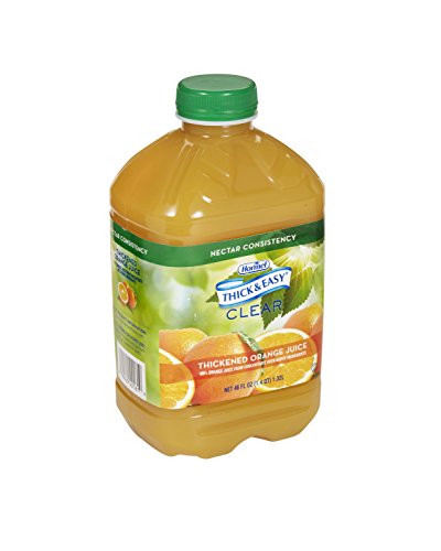 Thick & Easy Clear Thickened Orange Juice, Nectar Consistency, 46 Ounce (Pack Of 6)