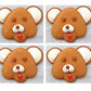 Edible Royal Icing Decorations - 2.25" Teddy Bear Face - 4 count