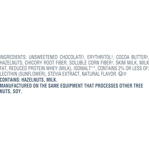 Lilys Hazelnut Milk Chocolate Style Bars, Gluten Free, No Sugar Added, 12 Count, Milk