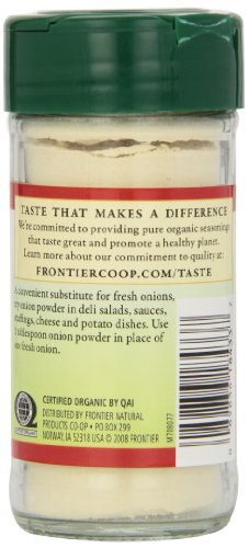 Frontier Organic Spices, Onion Powders, 2.1 Ounce (Pack Of 4)