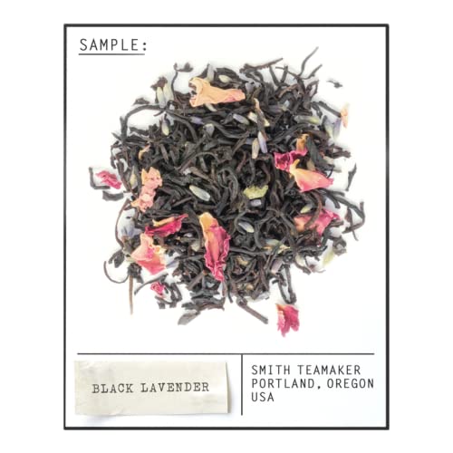 Smith Teamaker Black Lavender No. 14, Caffeinated, Sugar-Free, Sustainably Grown Full Leaf Black Tea Bags, 15 Sachets, 1.32Oz Each