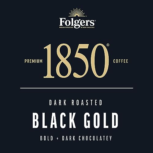 1850 Black Gold Dark Roast Ground Coffee, 12 Oz