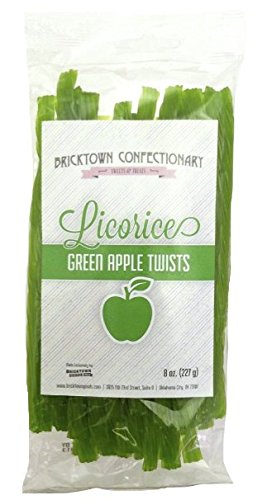 Green Apple Licorice Twists - Fat-Free Old Fashioned Gourmet Green Apple Licorice Candy - Soft & Chewy Texture with Bold Fresh F