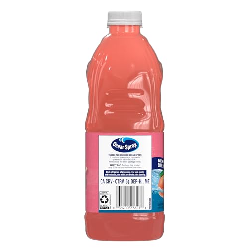 Ocean Spray 100% Juice, Ruby Red Grapefruit Blend, 60 Ounce Bottle (Pack of 8)