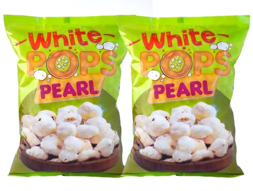 White Pops Pearl Makhana Foxnuts Gorgon Nut Gluten Free Vegan Snacks Healthy Diet Immunity Booster Snacks Water Lily Pops, Pearl