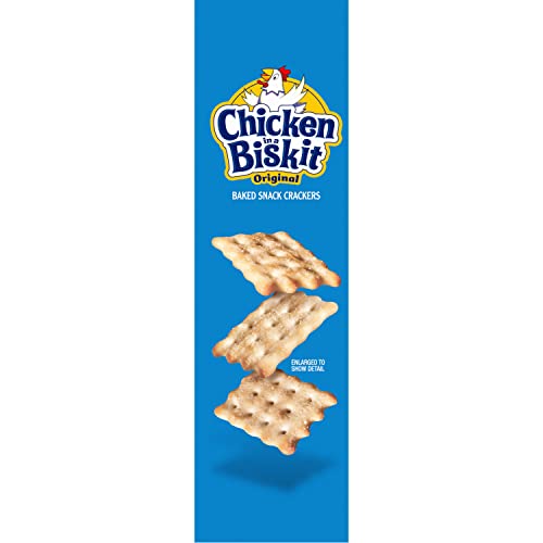 Chicken in a Biskit Original Baked Snack Crackers, Bulk Lunch Snacks, 6 - 7.5 oz Boxes