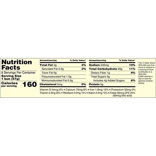 Arnold Sesame Seed Buns, 8 count, (2.0 oz each), White Hamburger Buns, 16 oz Bag