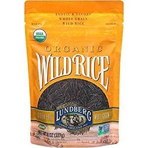 Lundberg Organic Wild Rice Gluten Free Non Gmo 8 Oz. Pack Of 3.