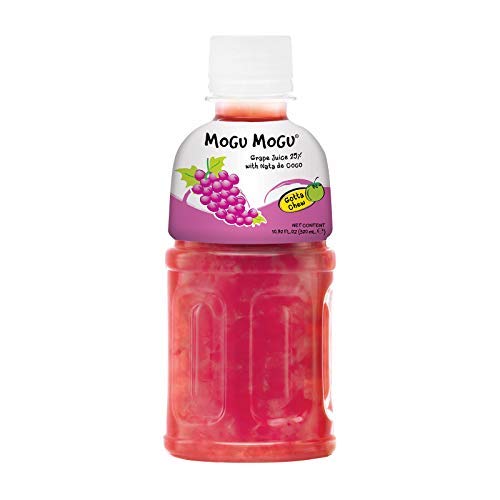 Mogu Mogu Fruit Juice With Nata De Coco, 6 Flavors, 6 Pack Bundle