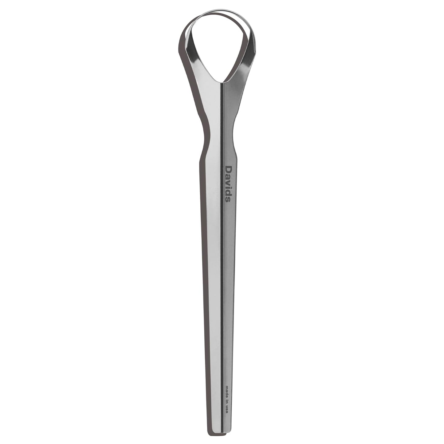 Davids Tongue Scraper For Adults And Kids, 100% Medical Grade Professional Stainless Steel Tongue Scraper, Made In Usa
