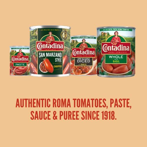 Contadina Petite Cut Diced Tomatoes, 12 Pack, 14.5 Oz Can, Red