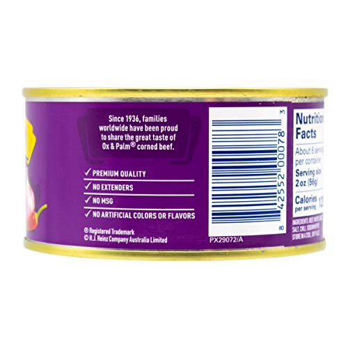 Ox & Palm Corned Beef Flavored, Chili & Garlic, 11.5 Ounce