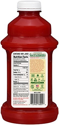 Sacramento Tomato Juice - 46 Fl Oz Plastic Bottle - Pack of 1