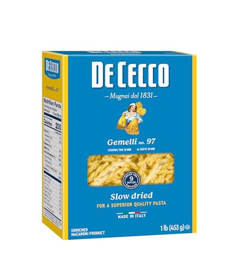 De Cecco Semolina Pasta, Gemelli No.97, 1 Pound (Pack Of 5)