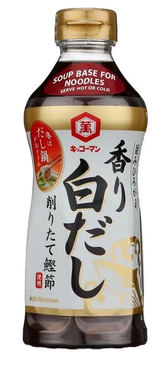 Kikkoman Kaori Shiro Dashi - Soup and Sauce Base for Hot or Cold Noodles - 17 Fl Oz Bottle