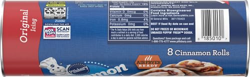 Pillsbury Cinnamon Rolls with Original Icing, Refrigerated Canned Pastry Dough, 8 Ct, 12.4 oz