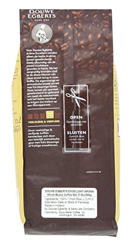 Douwe Egberts Aroma Rood & Excellent Aroma Whole Bean Coffee (1 Of Each 17.6Oz)