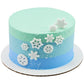 White Snowflake Assortment Edible Sugar Cake Toppers, 24 Count